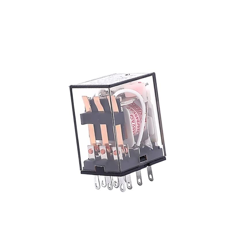 Relé intermedio mini DPDT con interruptor electromagnético de bobina LED DC 220V 4