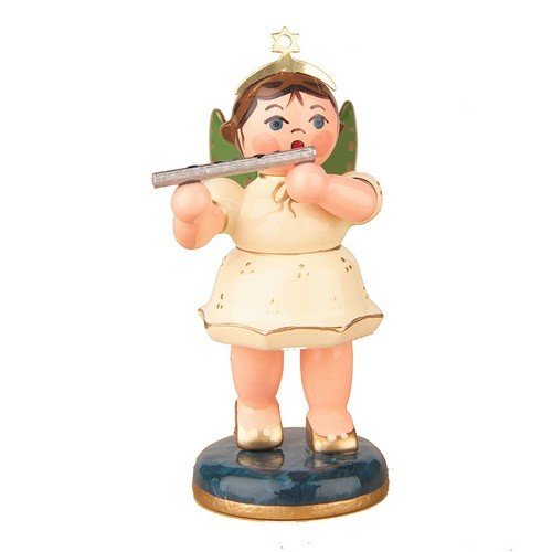 Engel mit Querflöte - 6,5cm / Weihnachtsengel - Original Erzgebirge...