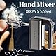 SOKANY 800W Handrührgerät Edelstahlkneter Handmixer, 5 Geschwindigkeiten mit Exit-Taste, Handrührer mit 2 Knethaken & 2 Rührbesen (CX-6651)