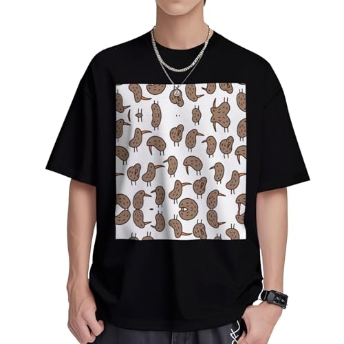 T-shirt oiseau kiwi pour homme en coton frais et respirant coupe droite du S au XL