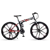 [EXPERIENCIA CÓMODA]: El cuadro de la bicicleta está hecho de acero con alto contenido de carbono, que es ultraligero, duradero y resistente, lo que garantiza una conducción segura. Fuerte capacidad de carga, buena estabilidad cuesta abajo, adecuada para conducción de larga distancia sin fatiga. Altura del jinete de 24 pulgadas: 140-170 cm, altura del jinete de 26 pulgadas: 160-185 cm