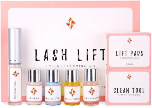Professional Lash Lift Kit, Eyelash Perm Kit, Tools for Lash Lift Eyelash Extensions and Curling, Semi-Permanent Curling Perming Wave Suitable for Home Salon
