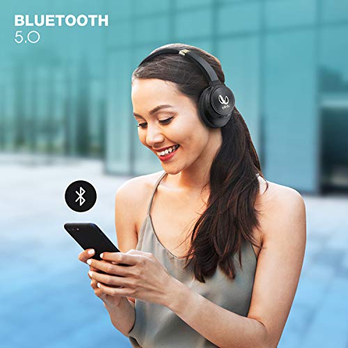 Image of Infinity (JBL) Glide 4000, Wireless Over Ear Headphone with Mic, Upto 50Hrs Playtime, 40mm Dynamic Drivers, 4 EQ Modes, NFC, AUX & Bluetooth 5.0 with Voice Assistant Support for Mobile Phones (Black)