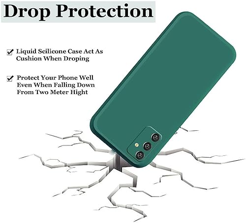 Image of A rtistque Liquid Silicone Back Cover Case for Samsung Galaxy F34 5G Shockproof TPU Soft Flexible with Camera Protection - Green