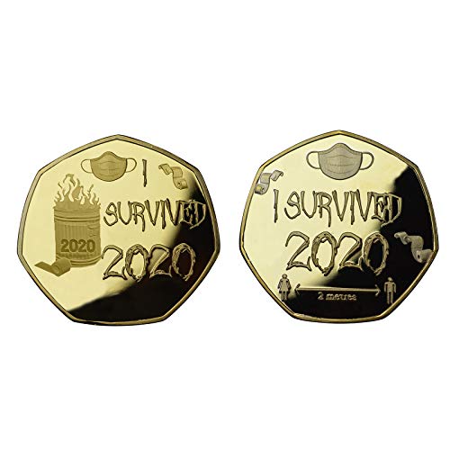 MMOOVV 2PCS Pièce commémorative du survivant 2020 Pièce commémorative recto-verso Cover