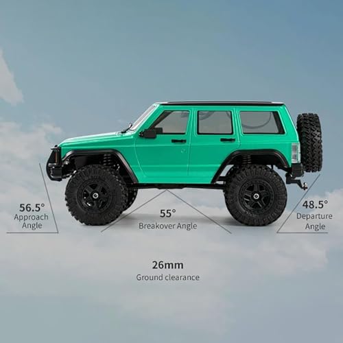 Image of RC Rock Crawler 4x4 RC Jeep Truck 1 /18 Scale Remote Control Crawler All Terrain 370 Motor Proportional Throttle Steering Upgraded Chassis 3 Speeds Lighting System Hobby Model for Adult (C-8809)