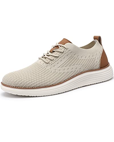 Image of VILOCY Men's Casual Dress Sneakers Lace-Up Oxfords Business Mesh Breathable Walking Shoes Tennis Comfortable