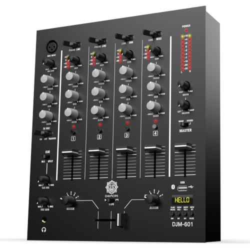 DIGIMORE PRO MIXER DJM-601 Professional 4-Channel DJ Mixer with B...