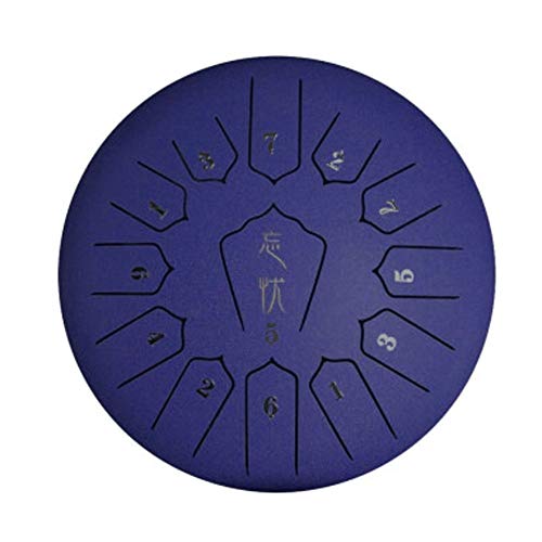 Jyuiipcz �X�`�[�� ��h���� En Alliage D'acier 30.5 cm 13 Sound Tambour ?Main Avec 1 Paire De Maillets + Sac De Rangement Pour Meditation