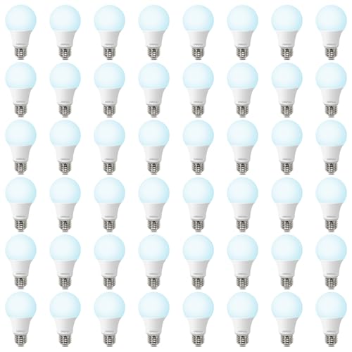 Image of DEGNJU 48 Pack LED Bulbs, A19 60W Equivalent, 800 Lumens, 5000K Daylight, 8W Non-Dimmable Light Bulbs for Home & Office, 15000hours