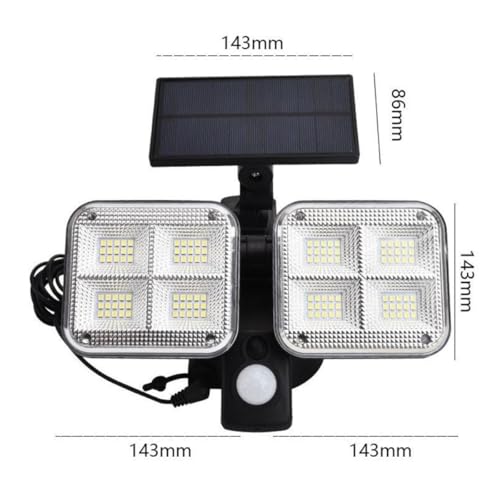 Applique murale extérieure LED solaire double tête résistante aux intempéries - 6