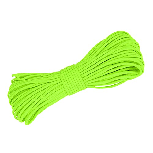 VGEBY Longe Paracorde Réfléchissante de 31 M, Corde à 7 Brins avec Tissu Réfléchissant la Lumière pour Le Camping, la Chasse, la Survie en Plein Air et L'artisanat (Vert Clair)