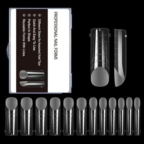Molde para uñas UV Gel, cubre toda la uña, transparente miniatura 1