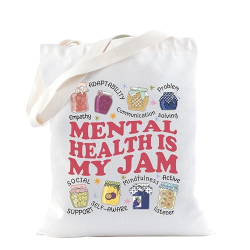 Bolsa Tote Mental Health Is My Jam para Terapeuta miniatura 1