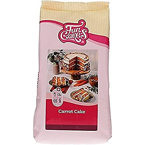 FunCakes Mix für Karottenkuchen, Backen Sie einfach einen köstlichen, würzigen und feuchten Karottenkuchen, Halal. 500 g.