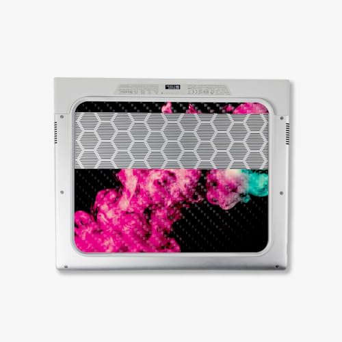Image of MightySkins Carbon Fiber Skin Compatible With Alienware X14 R2 (2023) Full Wrap Kit - Magenta Smoke | Protective, Durable Textured Carbon Fiber Finish | Easy To Apply & Change Styles | Made in the USA
