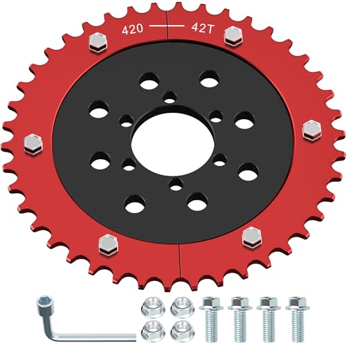 CILOYU 420 Sprocket 42 Tooth Mini Bike Split Sprocket Hub Adapter Compatible with Coleman CT200U