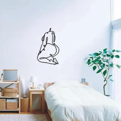 Décor mural minimaliste art en ligne et impression design de dos - 4