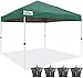 Goutime 3x3M Tonnelle De Jardin Tente Pavillon,Pliante Tente Imperméable Popup-Pavillon Et Sac de Transport avec Roues