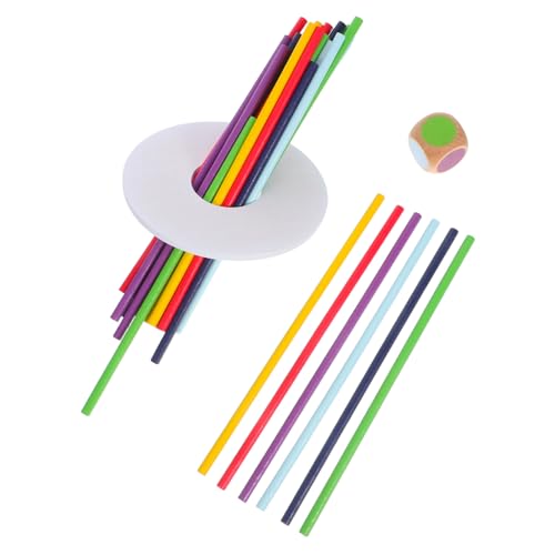 WOONEKY Holz Balancierstäbe Spielset Vorschulkinder Feinmotorik Lernspielzeug Kreativitätsfördernd Kinder Spiel Indoor