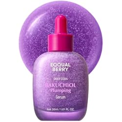 EQQUALBERRY Bakuchiol Plumping Serum | 0.5% Bakuchiol Retinol Alternative | Pore Minimizer for Sensitive Skin | Niacinamide & Peptide Wrinkle Care | Korean Skincare (1.01oz / 30ml)