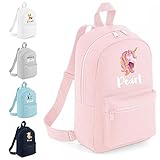 HippoWarehouse Personalised Mini Backpack Illustration Design & Name Colourful Childrens Nursery Creche Preschool 35 x 23 x 12 cm 7 Litre