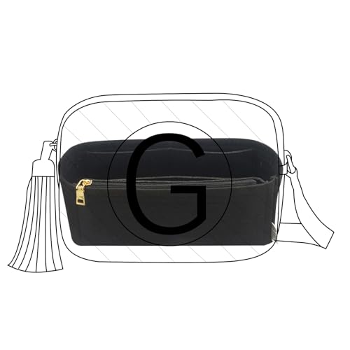 Lckaey Inserção de bolsa para gucci soho organizador de cama de discoteca organizador de cama de feltro Y087-preto