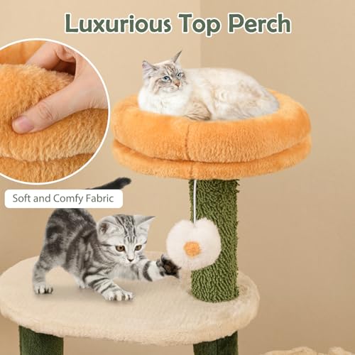 PETSITE Cat Tree Flower 45 in Multi Nivel miniatura 5