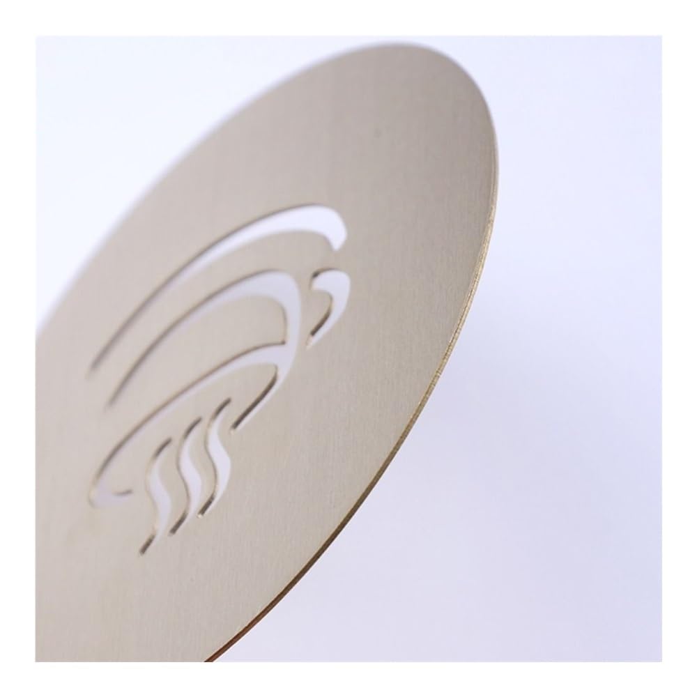 Plantillas de acero para decoración de café, café con leche, capuchino, para decoración de tartas, galletas, pintura en aerosol, molde para hornear para plantilla de barista (negro)
