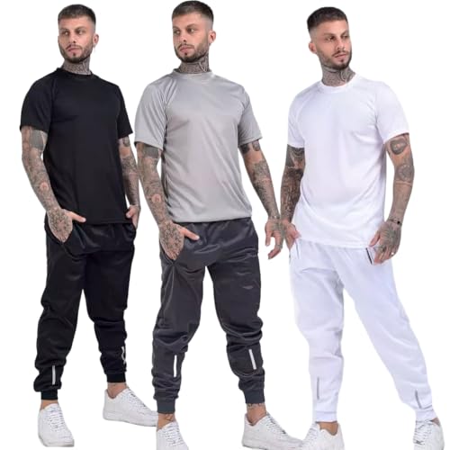 Conjunto Calça Jogger + Camiseta Kit Esportivo Dry Fit Academia T...