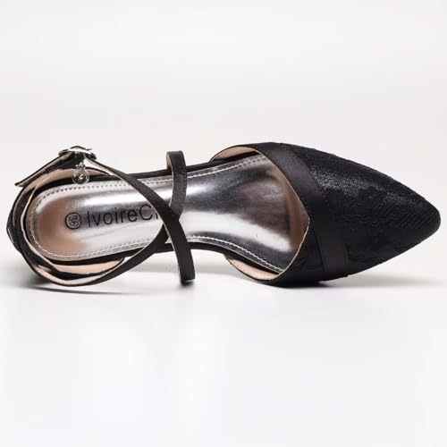 Wedding Flats,Black Flats for Women,Women's Flats Shoes, Mary Jane Shoes Women, Ballet Flats,Pointed Toe Flats Shoes Women Dressy Comfortable, Bridal Flats for Wedding3