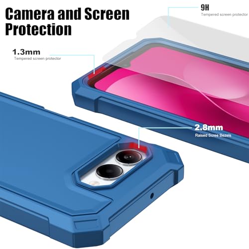 Funda para T-Mobile REVVL 8 de silicona con protector de pantalla anticaídas 6