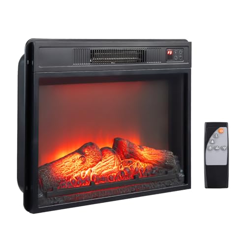VINGLI 23" Electric Fireplace Insert – Recessed, Wall-Mounted & Freestanding Heater with 6 Flame Colors, Remote Control, Adjustable Timer & Brightness, Safe & Quiet Operation