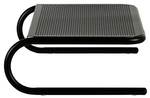Allsop Large Metal Art Monitor Stand, 18-Inch wide platform holds 50 lbs with keyboard storage space - Black (30336) - Image 11