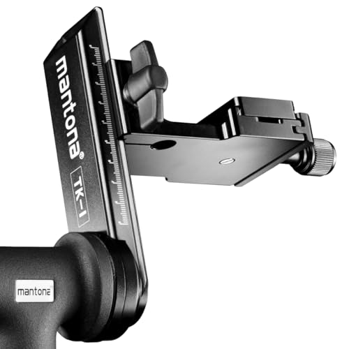 Mantona Gimbal TK-I głowica statywu do teleobiektywu (obciążenie 10 kg, waga 1,4 kg, w zestawie płytka szybkozłączki, złącze 3/8 cala)