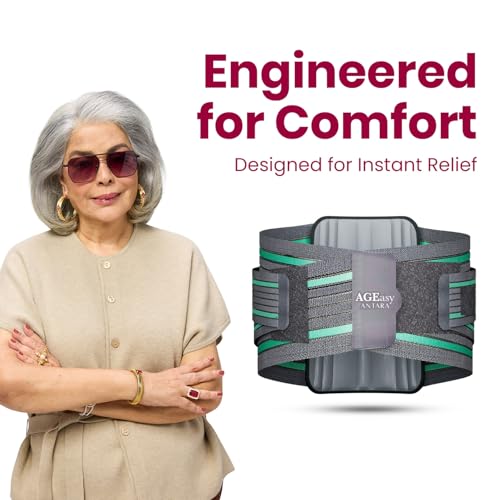 Image of AGEasy (Max Group Comfort Contoured LS Waist Belt | Lumbar Support Belt for Back Pain Relief & Posture Correction | Back Support Belt with Gel Padding for Men & Women