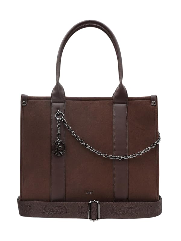 Image of Kazo Cooper Tote | Premium Faux Leather Handbag for Women | Modern Structured Shopper with Statement Straps