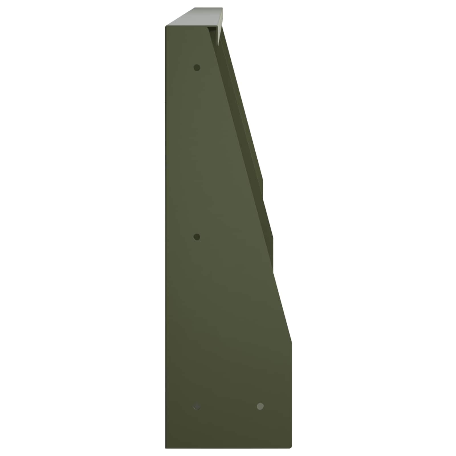 vidaXL Muro di contenimento 4 pz 80 x 12 x 40 cm Acciaio Verde Oliva