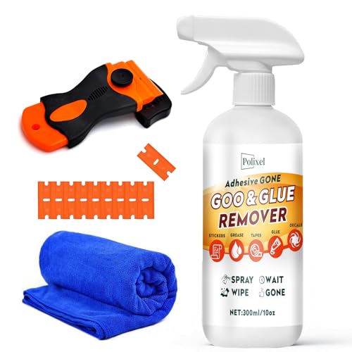 POLIXEL Adhesive Remover Goo & Glue Remover with Plastic Scraper