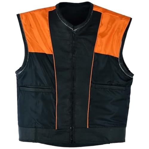 Mufimex, Herren Motorrad Lederweste Gladiator Biker Kutte MF110 (DE/NL/SE/PL, Alphanumerisch, 4XL, Regular, Regular, Schwarz)