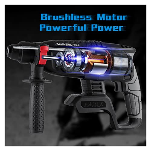 TEMSOOM Yofidra 3-in-1-Elektrohammer, elektrische Spitzhacke, elektrische Bohrmaschine, bürstenloser Motor, kabelloses… – Bild 4