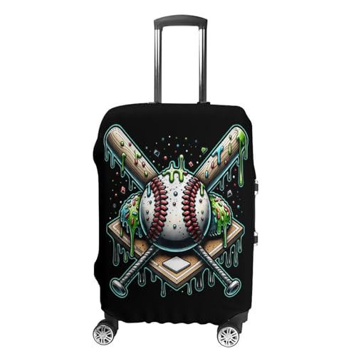 Baseball Home Plate Drip Game Day Luggage Cover Travel Suitcase Cover Luggage Protector 22-24 Inch