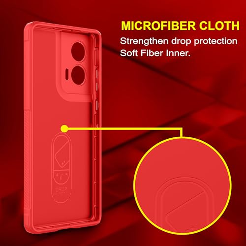 Image of Zapcase Back Case Cover for Motorola G96 5G | Compatible for Motorola G96 5G Back Cover | Liquid Silicon Magic Case with Camera Protection | Red