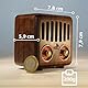 Opis Radio 2 – Mini Wallnuß Nostalgie Vintage Radio mit Bluetooth Lautsprecher im Retro Design Look aus Holz