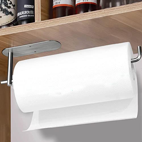 Küchenrollenhalter ohne Bohren Toilettenpapierhalter Klorollenhalter Küchenrolle Halterung Klopapierhalter Küchenpapierhalter, Selbstklebende Toilettenpapierständer Wand Edelstahl für Küchen WC Papier Cover