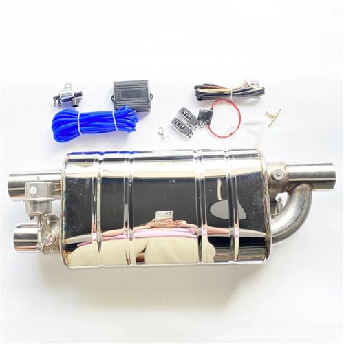 Tuyau d'échappement voiture 51mm avec pompe à vide silencieux double valve télécommande