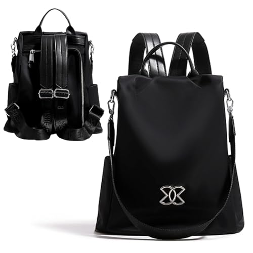 Goodwillbrave Bag, Anti-Theft Multi-Purpose Bag, Anti Theft Backpack Shoulder Bag for Women Multi Purpose-Black