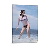 深田恭子セクシーなポスター (45) クール 壁アート キャンバス パネル オフィス装飾 ぶら下がる 版画 ギフト12x18inch(30x45cm)