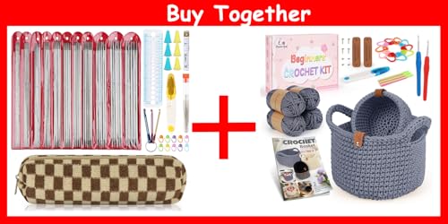 Image of Aeelike 55pcs Double Pointed Knitting Needles & 27PCS Crochet Basket Kit for Beginners (L&S)