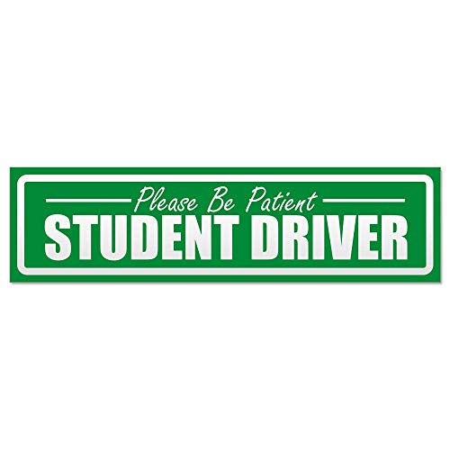 Kiwistar - Autoaufkleber - Please Be Patient Student Driver invertiert - Hinweis Sticker selbstklebend für Kfz, Fahrrad, PKW, LKW - Auto Aufkleber Heckscheibe, Stoßstange